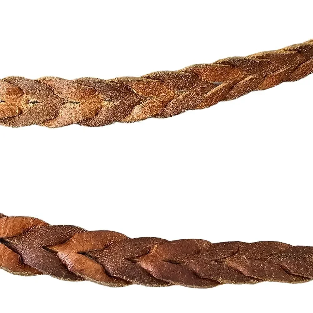 Fossil Women's Brown Gold Skinny Braided Belt